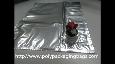 口、ワイン ジュースのための銀製の胸当て袋が付いている箱のプラスチック柔軟材包装再使用可能な袋