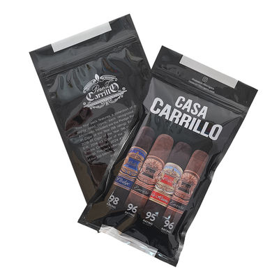 加湿器付きカスタム高級レザーシガー旅行ケース ポータブルシダー裏地加湿器バッグ モイスチャーコントロールジップロックポーチ