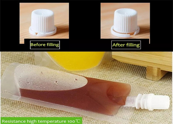食品等級の立場のプラスチック飲み物のワインのミルク ジュースの飲料のための液体の口の袋