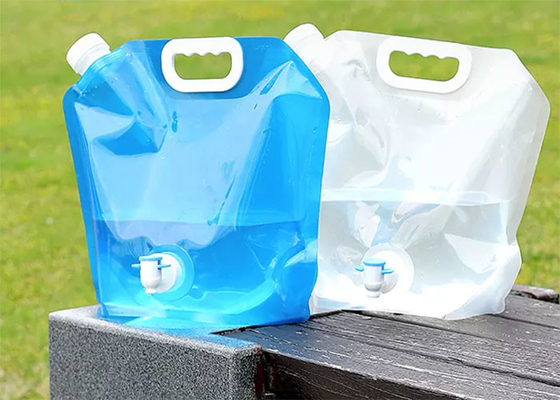 折りたたみ式 5L 10L プラスチック バケツ キャンプ スタンドアップ ウォーター ポーチ 大容量