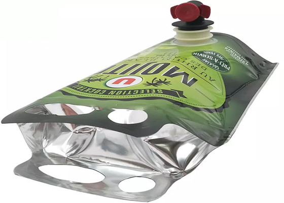 カスタマイズされる口の袋のアルミ ホイル3lの飲み物ジュースのワインの液体の上に立てなさい