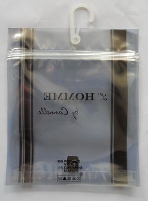 ハンガー/人の下着/衣服のためのホックが付いている証拠の多袋におよびジッパー ロック水をまいて下さい