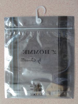 ハンガー/人の下着/衣服のためのホックが付いている証拠の多袋におよびジッパー ロック水をまいて下さい