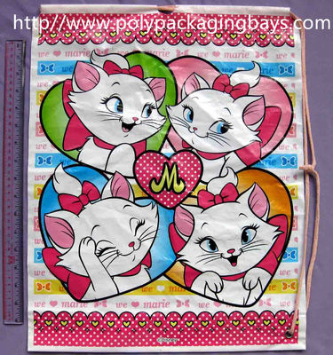 容易近いプラスチック ドローストリングのバックパックのギフトの包装/おもちゃの包装袋開ければ