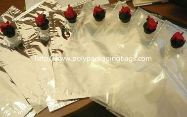 口、ワイン ジュースのための銀製の胸当て袋が付いている箱のプラスチック柔軟材包装再使用可能な袋