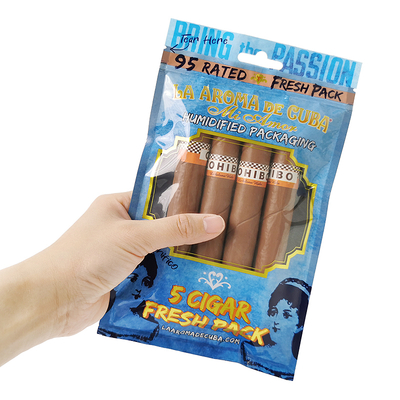 カスタムロゴジップロックマイラーフォイルシガー包装バッグ、家庭用品および葉巻用クリアプラスチックサイドガセット