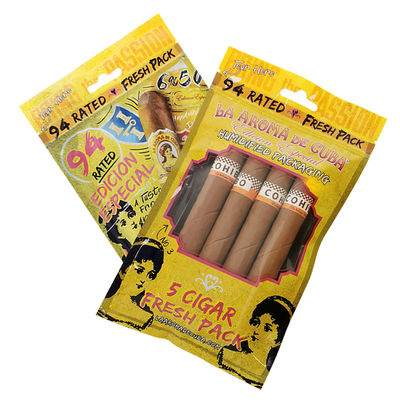 カスタムプリント Ziplock シガーの包装袋 シガーの水分補給層の湿ったプラスチック袋