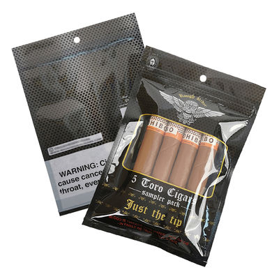 カスタムデザインの防湿フラットバッグ、印刷されたヒートシール可能なアルミ箔マイラー、タバコの葉巻用3面シール