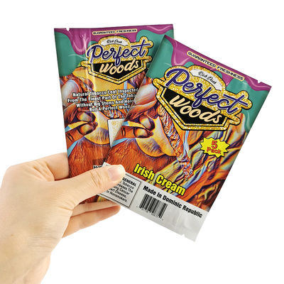 カスタムロゴ ヒートシールフォイルマイラーバッグ 湿度タバコ包装 ジッププラスチックヒュミドールシガーチャック袋