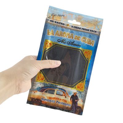 加湿器付きカスタム高級レザーシガー旅行ケース ポータブルシダー裏地加湿器バッグ モイスチャーコントロールジップロックポーチ