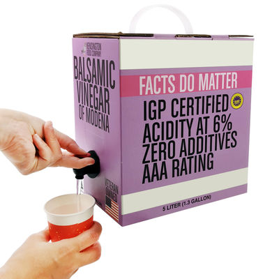 カスタムアルミニウム透明ビブバッグ 5L ジュース包装ドリンクパウチ ワインバッグインボックス