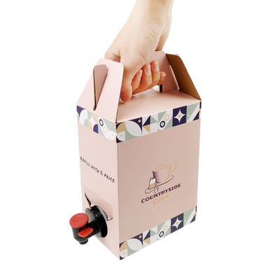 カスタム 2L 3L 5L 一回使用紙紙箱 コーヒー 冷酒汁 箱 配送袋 箱 アセプティック バッグ