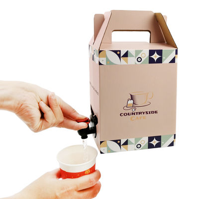 カスタム 2L 3L 5L 一回使用紙紙箱 コーヒー 冷酒汁 箱 配送袋 箱 アセプティック バッグ