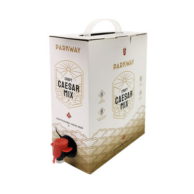 カスタム1L 1.5L 2リットル 3L 5L 96OZ BIBバッグ使い捨てバッグインボックス ティー/ジュース/コーヒー用テイクアウト紙箱パッケージ ディスペンサー付き