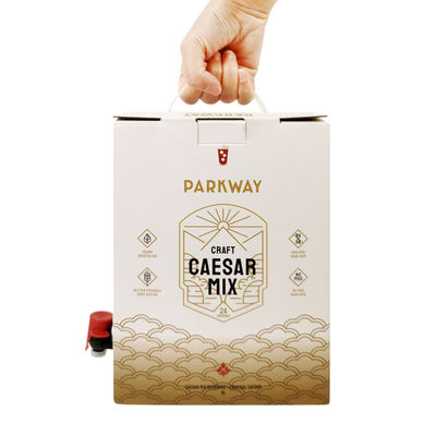 カスタム1L 1.5L 2リットル 3L 5L 96OZ BIBバッグ使い捨てバッグインボックス ティー/ジュース/コーヒー用テイクアウト紙箱パッケージ ディスペンサー付き