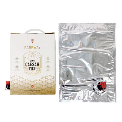 カスタム1L 1.5L 2リットル 3L 5L 96OZ BIBバッグ使い捨てバッグインボックス ティー/ジュース/コーヒー用テイクアウト紙箱パッケージ ディスペンサー付き