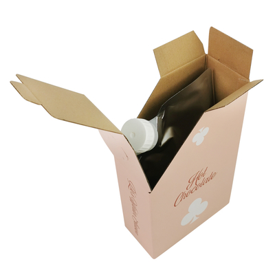 カスタム1L 1.5L 2リットル 3L 5L 96OZ BIBバッグ使い捨てバッグインボックス ティー/ジュース/コーヒー用テイクアウト紙箱パッケージ ディスペンサー付き