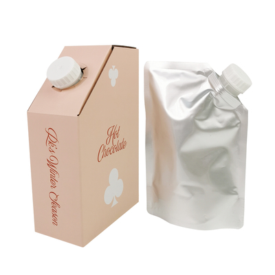 カスタム1L 1.5L 2リットル 3L 5L 96OZ BIBバッグ使い捨てバッグインボックス ティー/ジュース/コーヒー用テイクアウト紙箱パッケージ ディスペンサー付き