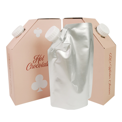 カスタム1L 1.5L 2リットル 3L 5L 96OZ BIBバッグ使い捨てバッグインボックス ティー/ジュース/コーヒー用テイクアウト紙箱パッケージ ディスペンサー付き
