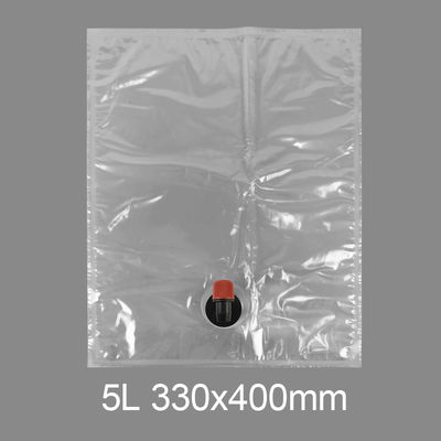 カスタム 透明 BiB 5l プラスチックのタップバッグ 飲料水 ワイン ジュース バッグ ボックス ディスペンサー 蝶弁 Vitop