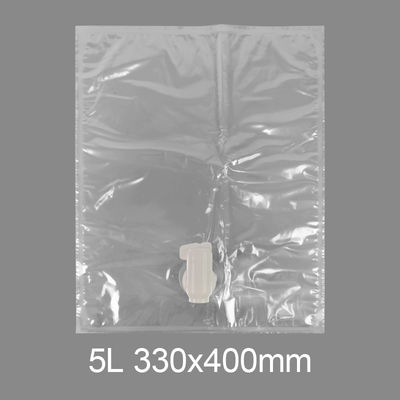 カスタム 透明 BiB 5l プラスチックのタップバッグ 飲料水 ワイン ジュース バッグ ボックス ディスペンサー 蝶弁 Vitop