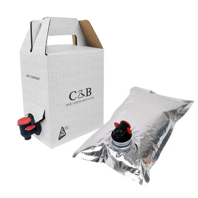 多用途包装用、注ぎ口付き、ハンドルなしのイージーディスペンシングバッグインボックス