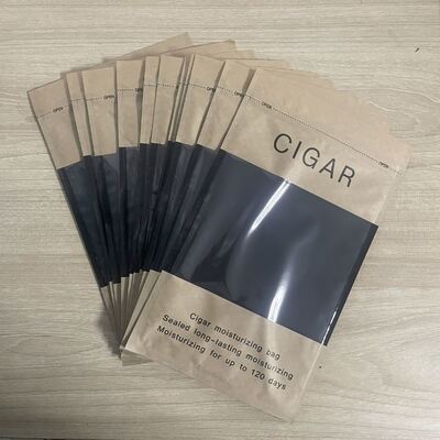 ジップロックデザイン シガーヒュミドールバッグ 軽量コンパクト MOPP VMPET PE素材構造によるシガー保護