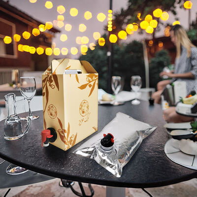 オーダーメイド BIB バッグ アクセサリー付きの箱 タンプスプート ワインジュースオイルやその他の液体製品を梱包するのに理想的です