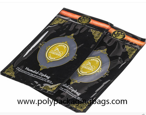 3側面のシール0.09mmのResealableシガーのZiplockはタバコの保湿箱袋を袋に入れる