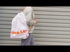 カラー印刷 ロゴ シングル ドローストリング ショルダーバッグ プラスチック ドローストリング バッグ 防水 服 リュック