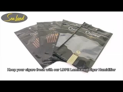 卸売 カスタム印刷 格安 閉塞可能な プラスチック 葉巻 湿度 バッグ