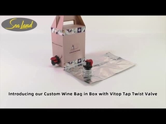 カスタマイズされたリサイクル可能 10L-20Lビブ アルミホイルバッグ ボックスパッケージ プラスチック製のワインパッケージ